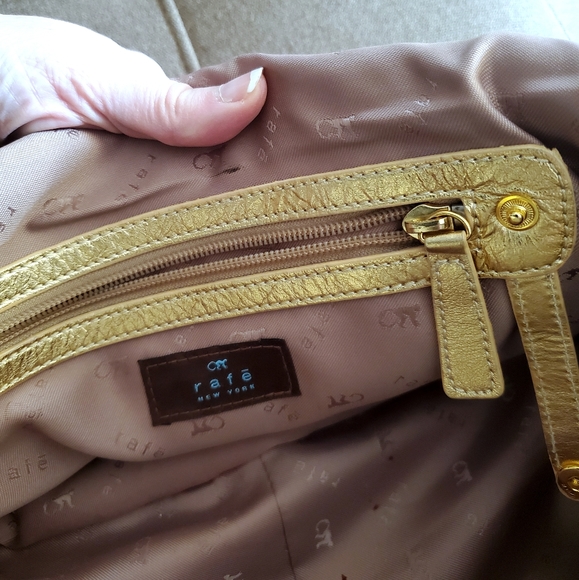 💯 Rafe of New York Seafoam & Gold Satchel - Picture 6 of 12